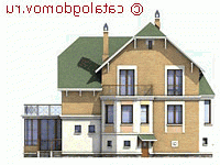Трехэтажный коттедж № N-320-1P - вид сзади