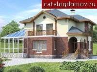 Проект двухэтажного загородного дома № E-194-1K Проект двухэтажного загородного дома № E-194-1K