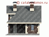 Коттедж со студией в мансарде № H-086-1P - вид справа