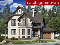 Двухэтажный коттедж с гаражом № H-131-3P Двухэтажный коттедж с гаражом № H-131-3P