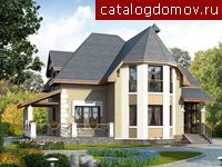 Проект коттеджа с террасой № H-193-1P Проект коттеджа с террасой № H-193-1P