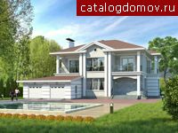 Проект большого коттеджа № H-393-1P Проект большого коттеджа № H-393-1P