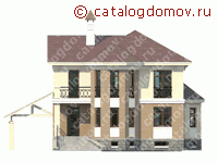 Проект пенобетонного дома № M-248-1P - вид спереди