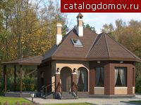 Коттедж с верандой № N-101-1P Коттедж с верандой № N-101-1P