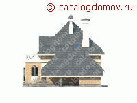 Типовой проект двухэтажного дома № N-180-1P - вид справа