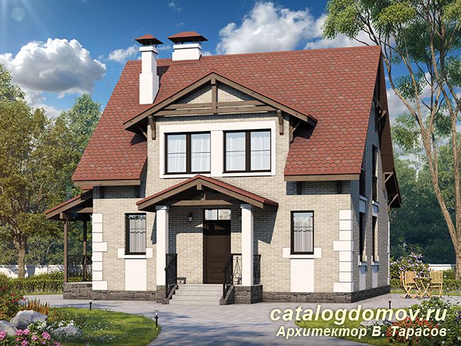 Загородный коттедж с комнатой на 1-ом этаже № T-114-2P Загородный коттедж с комнатой на 1-ом этаже № T-114-2P