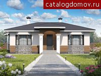 Проект пенобетонного дома № T-124-1P Проект пенобетонного дома № T-124-1P